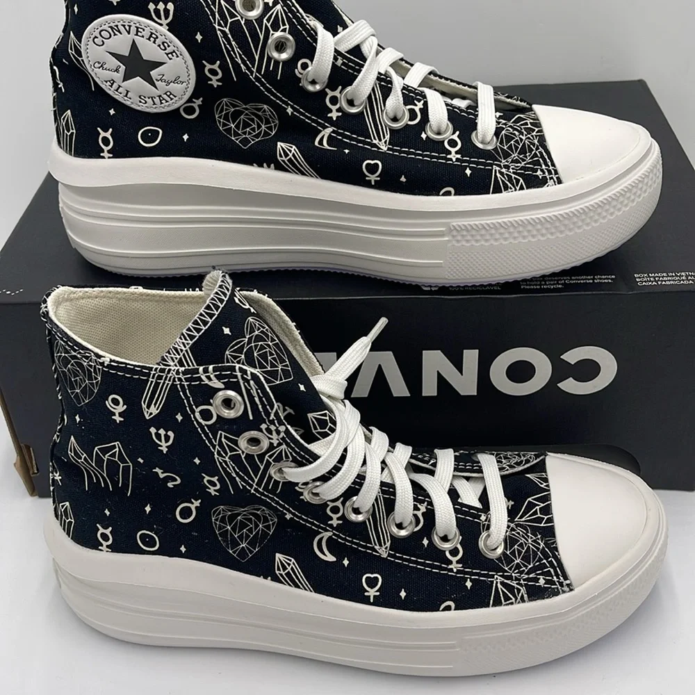 Converse WMNS CTAS MOVE HI
BLACK/NATURAL IVORY A03725C Platforms Sneakers - Picture 2 of 16